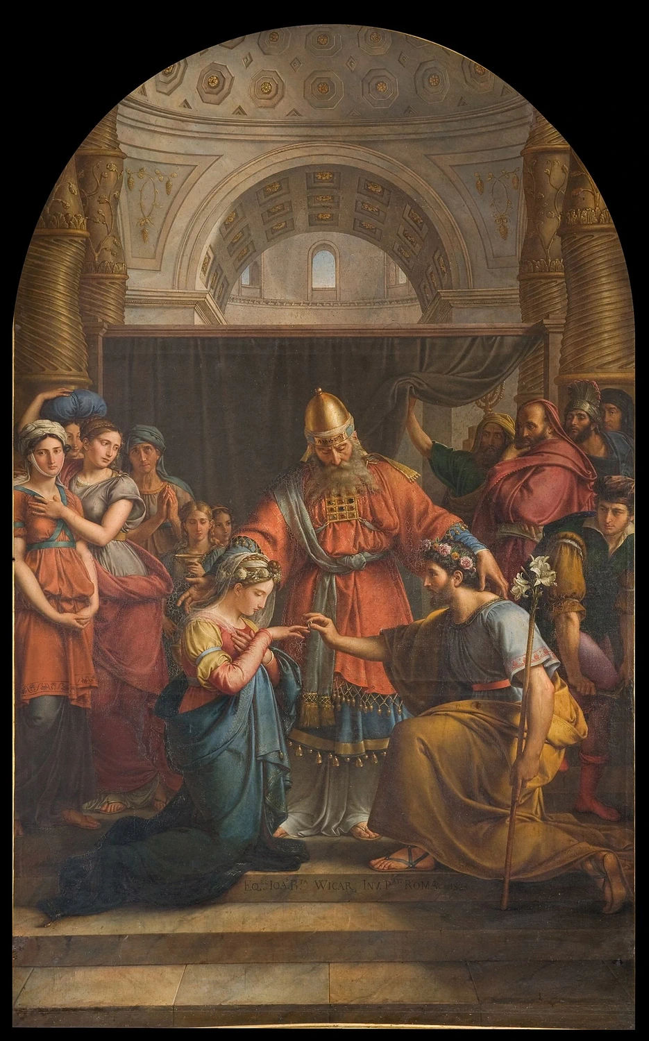 Jean - Baptiste Wicar, Sposalizio della Vergine, pala dell'altare della Cappella di San Giuseppe (Cappella del Santo Anello), Duomo di Perugia